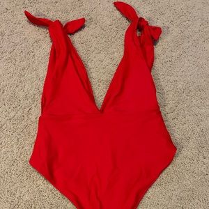 Red One-Piece Swimsuit